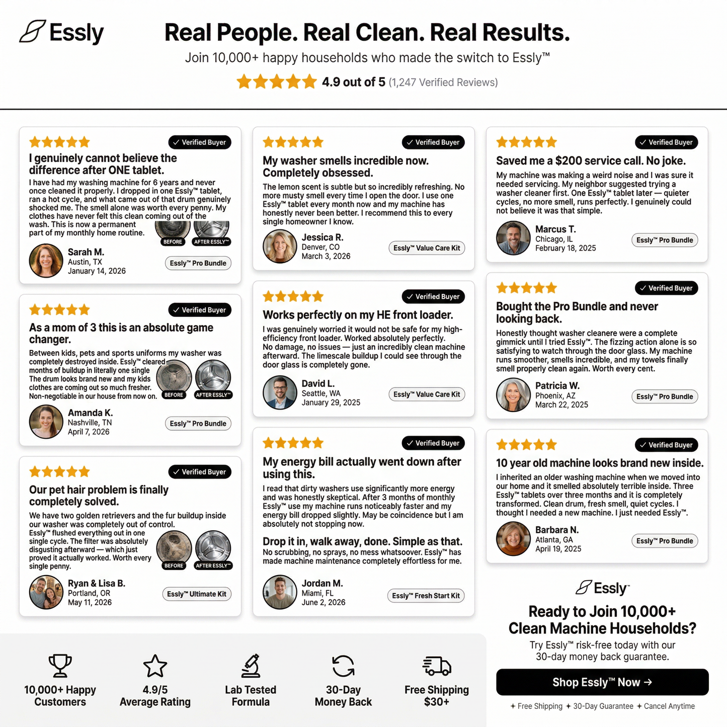 Essly - Washer Machine Cleaning Tablets